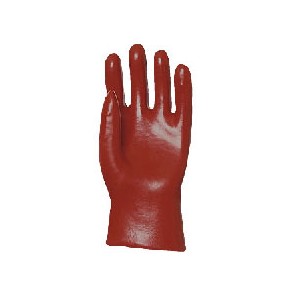 Gants PVC standard rouge 27 cm - La paire